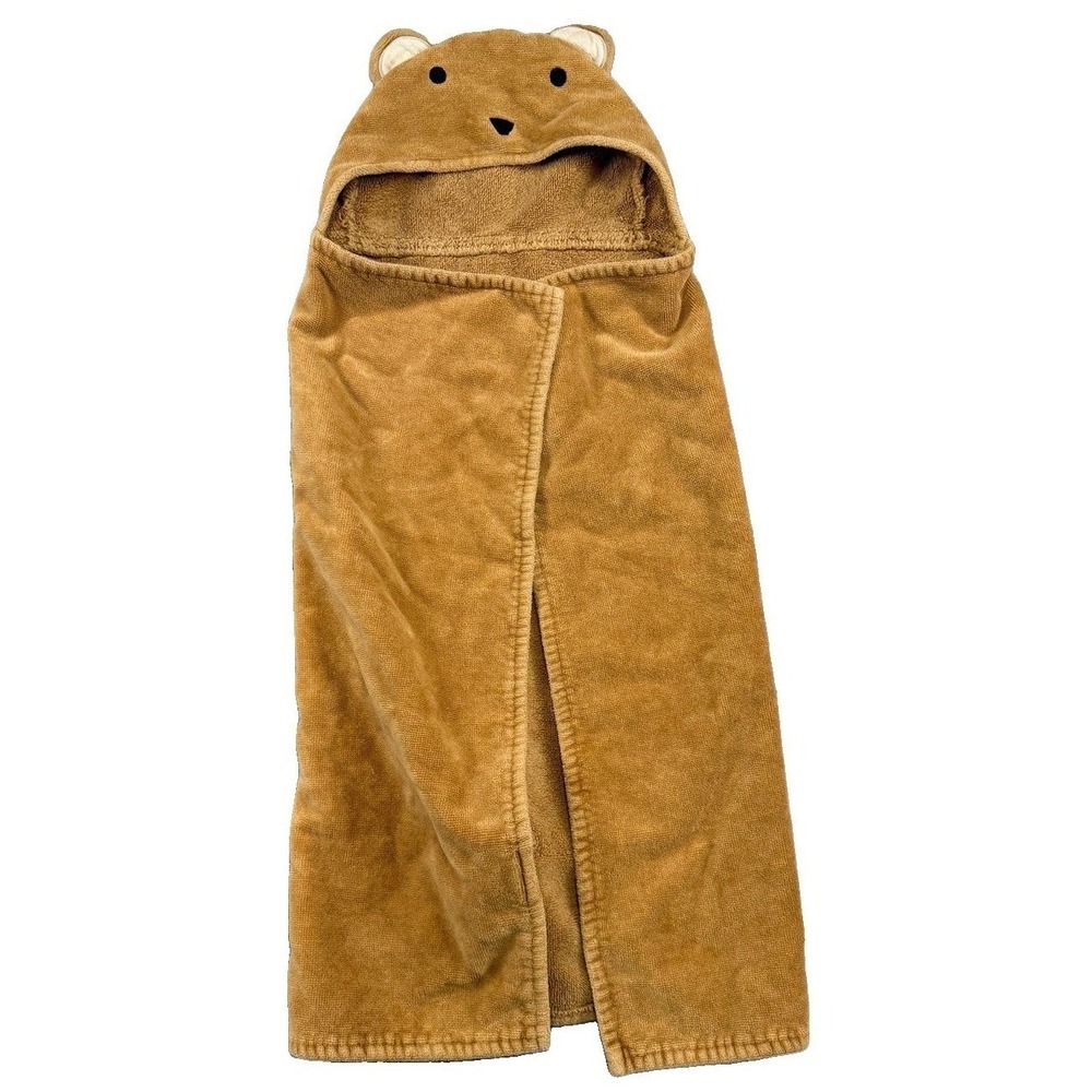 Pottery Barn Kids Bear Hooded Brown Towel Cozy